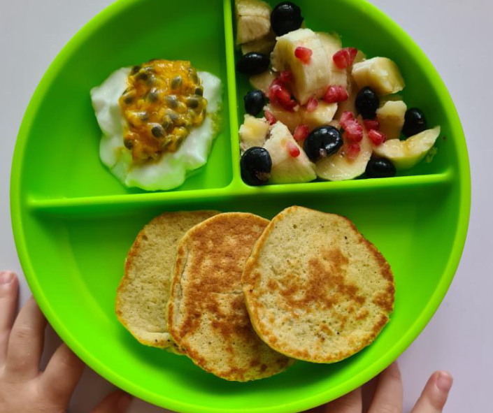 Photo of food on the green plate