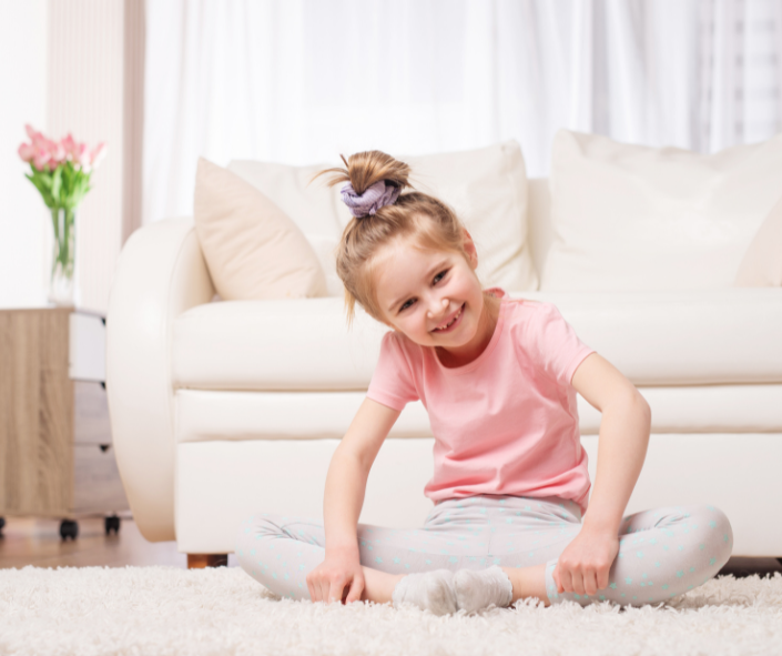 Girl practising yoga