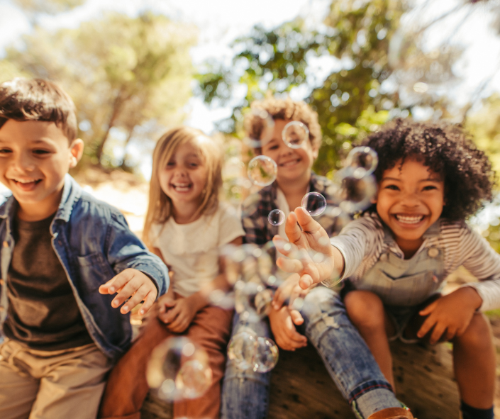 kids playing, happy kids, outdoor