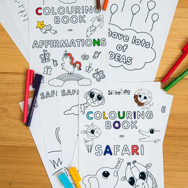 Image for Colouring Pages: Affirmations + Safari Animals